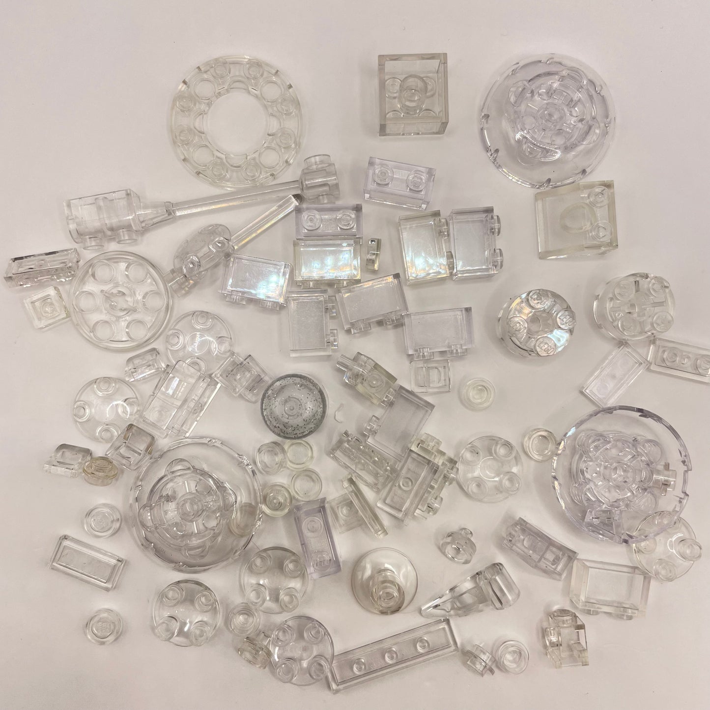 LEGO Transparent Clear, Mixed Pieces, Approx. 40g