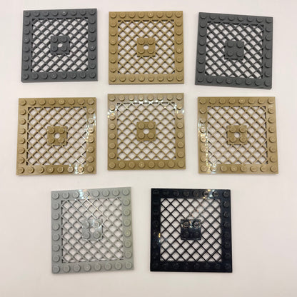 LEGO Grills, 8x8, Mixed Colours, Building, 8 Pieces