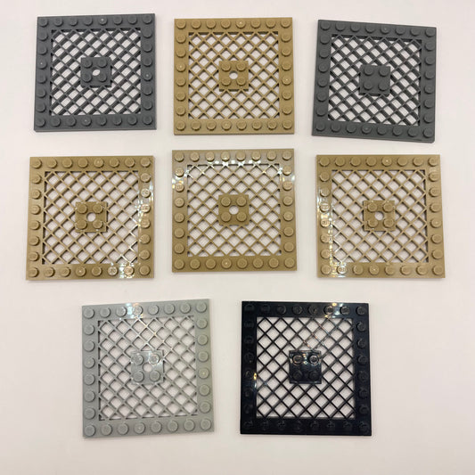 LEGO Grills, 8x8, Mixed Colours, Building, 8 Pieces