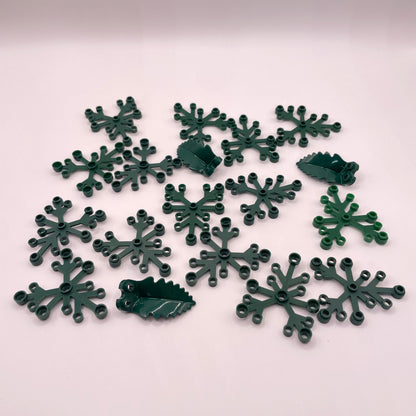LEGO Leaves, with Curved Leaf, Mixed Green, 18 Pieces