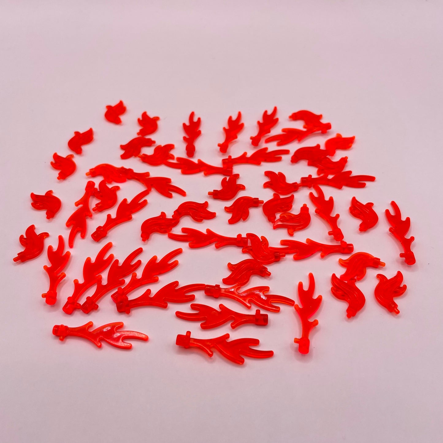 LEGO Flames, Transparent Neon Orange, 50 Pieces