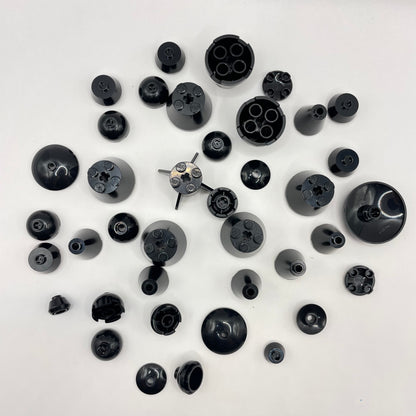 LEGO Round Slopes, Black, Approx. 45g