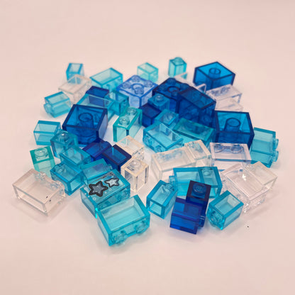 LEGO Water Transparent, Bricks, (50 Pieces)
