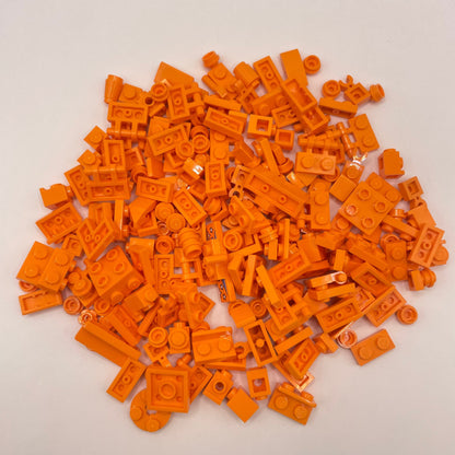 LEGO Small Mixed Pieces, Orange, Greebling, Approx. 65g