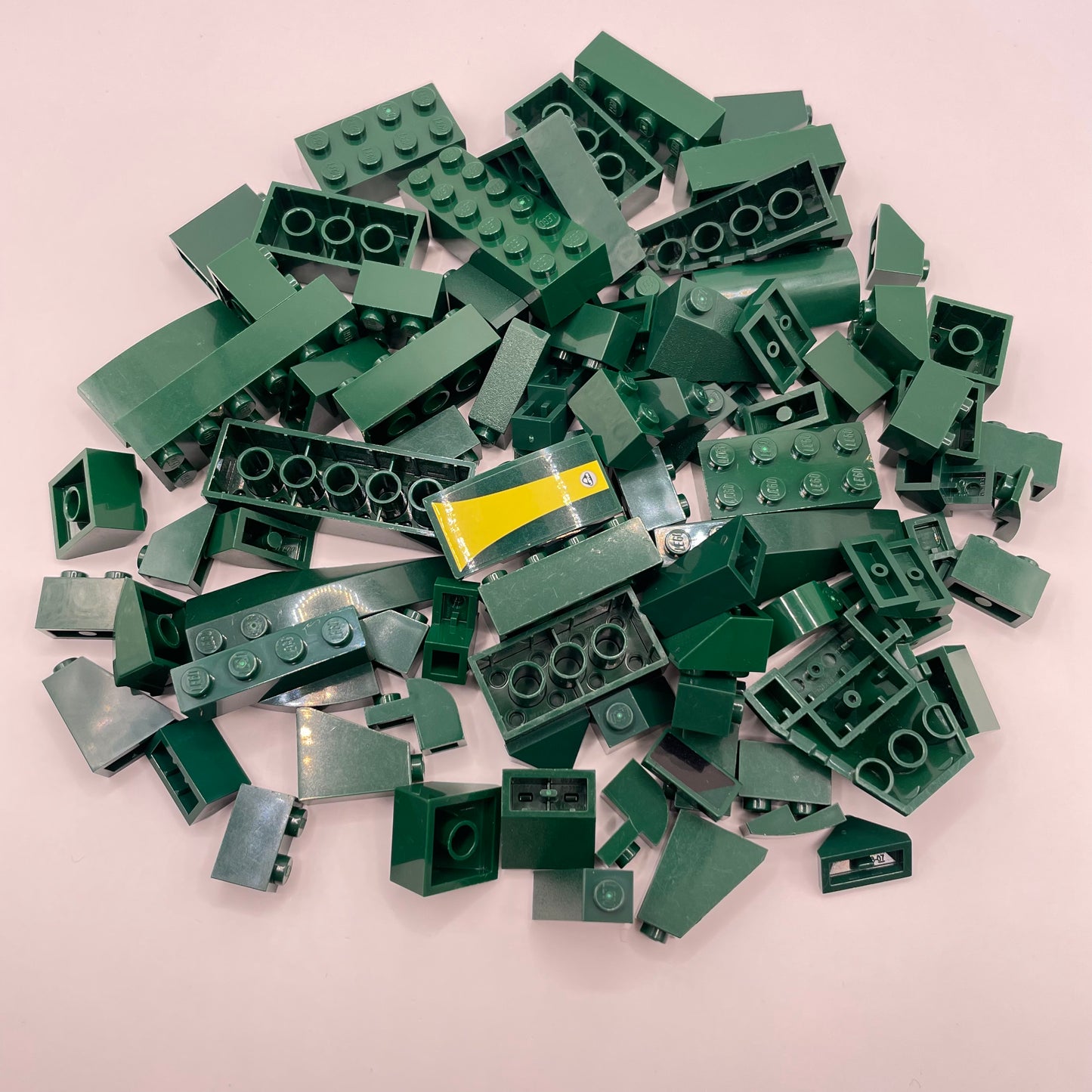 LEGO Bricks and Slopes, Dark Green, Approx. 100g