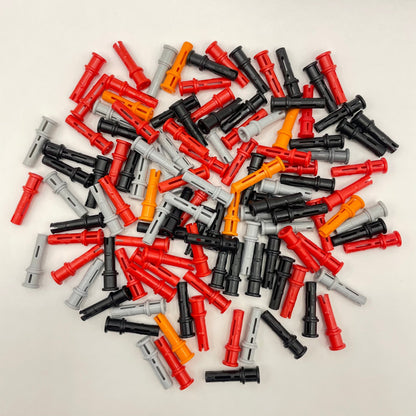 LEGO Pin 3L with Friction Ridges and Stop Bush, Technic, Mixed Colours, 110 Pieces