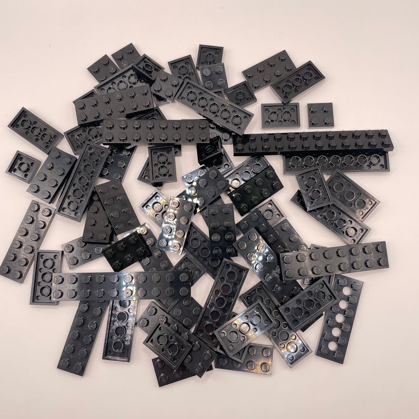 LEGO Mixed, 2x Plates, Black, Approx. 90g