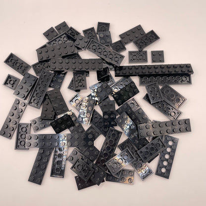 LEGO Mixed, 2x Plates, Black, Approx. 90g