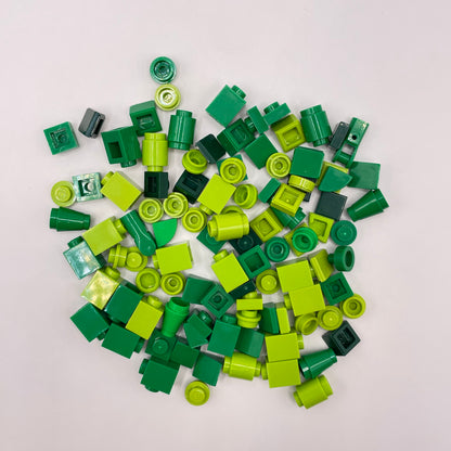 LEGO Mixed Green, Greebling, 100 Pieces