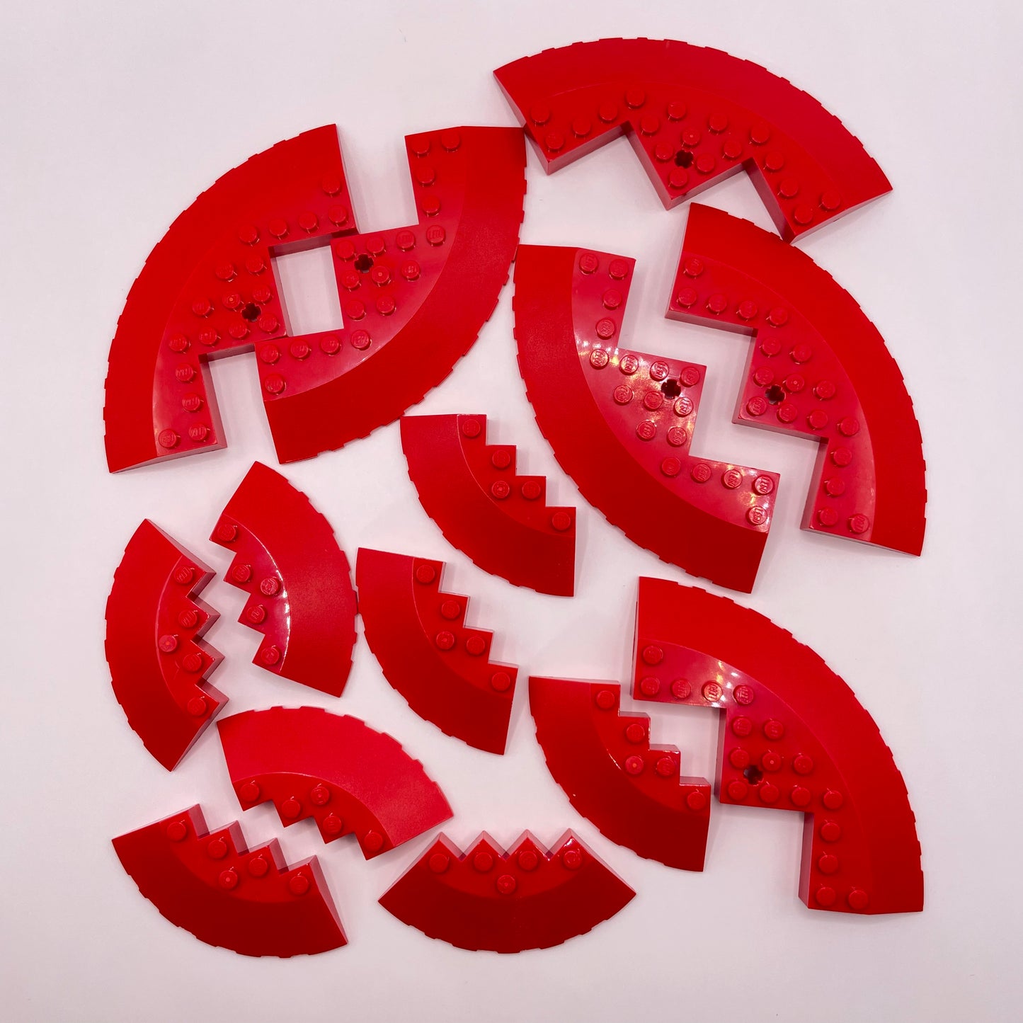 LEGO Red, Slopes, Curved/ Round, Approx. 95g