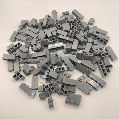 LEGO  Bricks, 1x Wide, Dark Bluish Grey, Approx. 160g