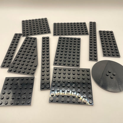 LEGO Medium Plates, Black, Approx. 70g