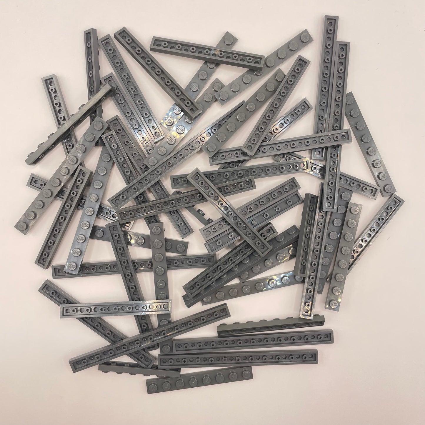 LEGO  Plates,1x Wide Long, Dark Bluish Grey, Approx. 70g