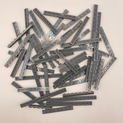 LEGO  Plates,1x Wide Long, Dark Bluish Grey, Approx. 70g