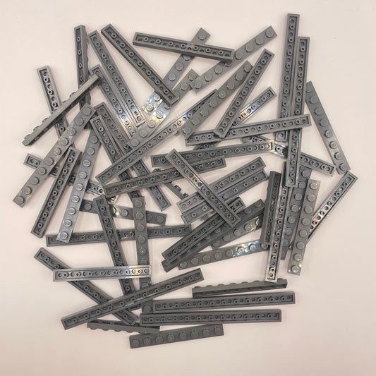 LEGO  Plates,1x Wide Long, Dark Bluish Grey, Approx. 70g