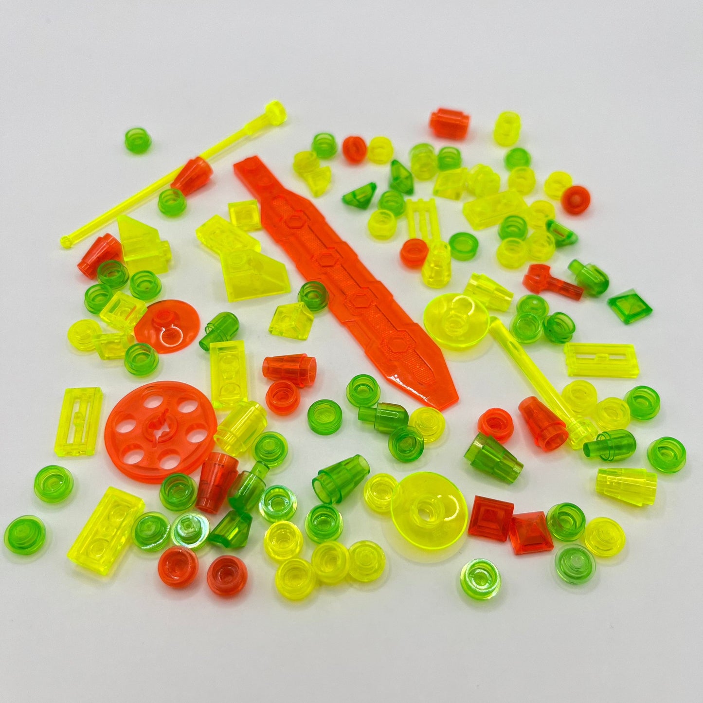 LEGO Transparent Mixed Neon, Mixed Pieces (100 Pieces)