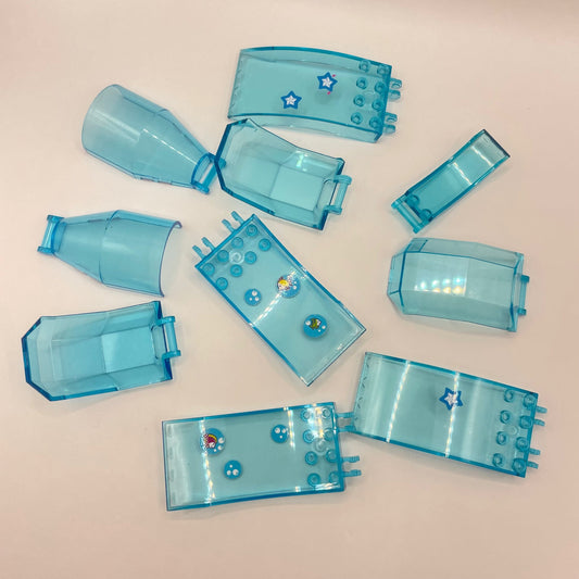 LEGO Transparent Blue, Hinged Windscreen, Vehicle (10 Pieces)