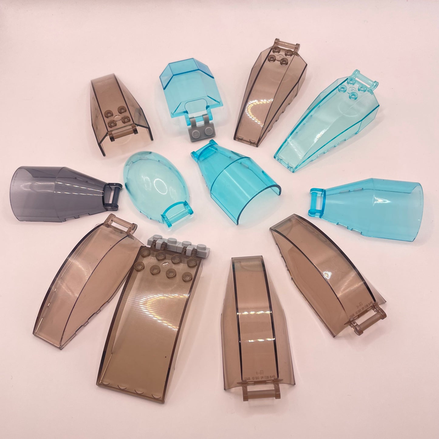 LEGO Transparent, Cockpit Canopies, Windscreens, Vehicles 12 Pieces