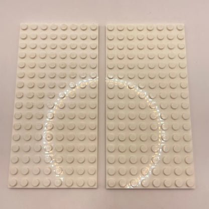 LEGO 8x16 Plates, White, 2 Pieces, Light Playwear