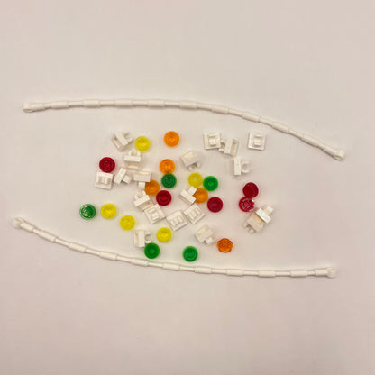 LEGO Christmas Light Cord, Rainbow Colours Plates, 41 Pieces