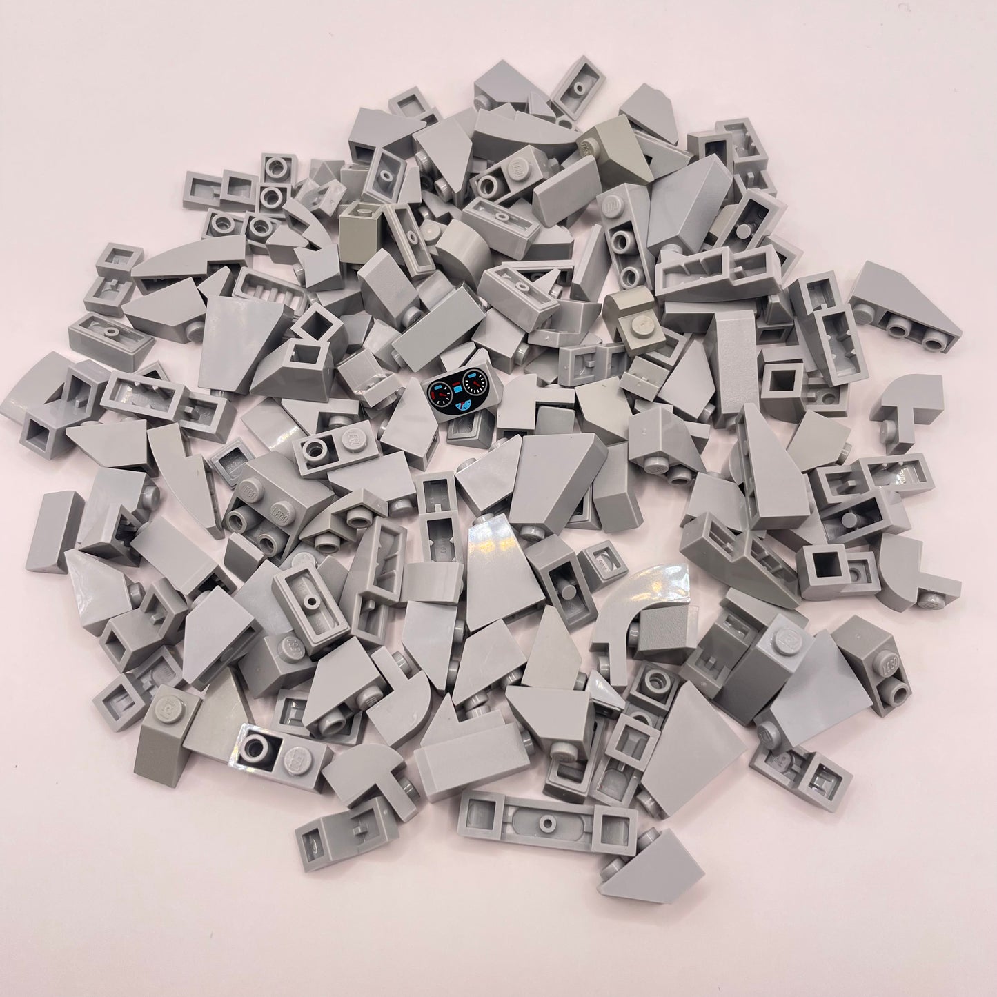 LEGO Small Slopes, Light Bluish Grey, Approx. 95g