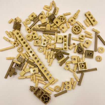 LEGO Technic Including Gears, Mixed Tan, Approx. 65g