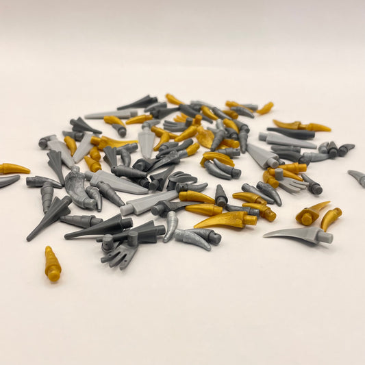 LEGO Horns and Spikes, Gold, Silver and Grey, 100 Pieces