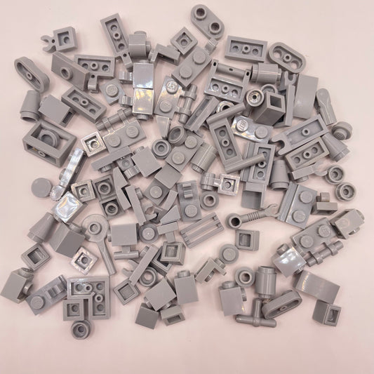 LEGO Greebling, Light Bluish Grey, 100 Pieces