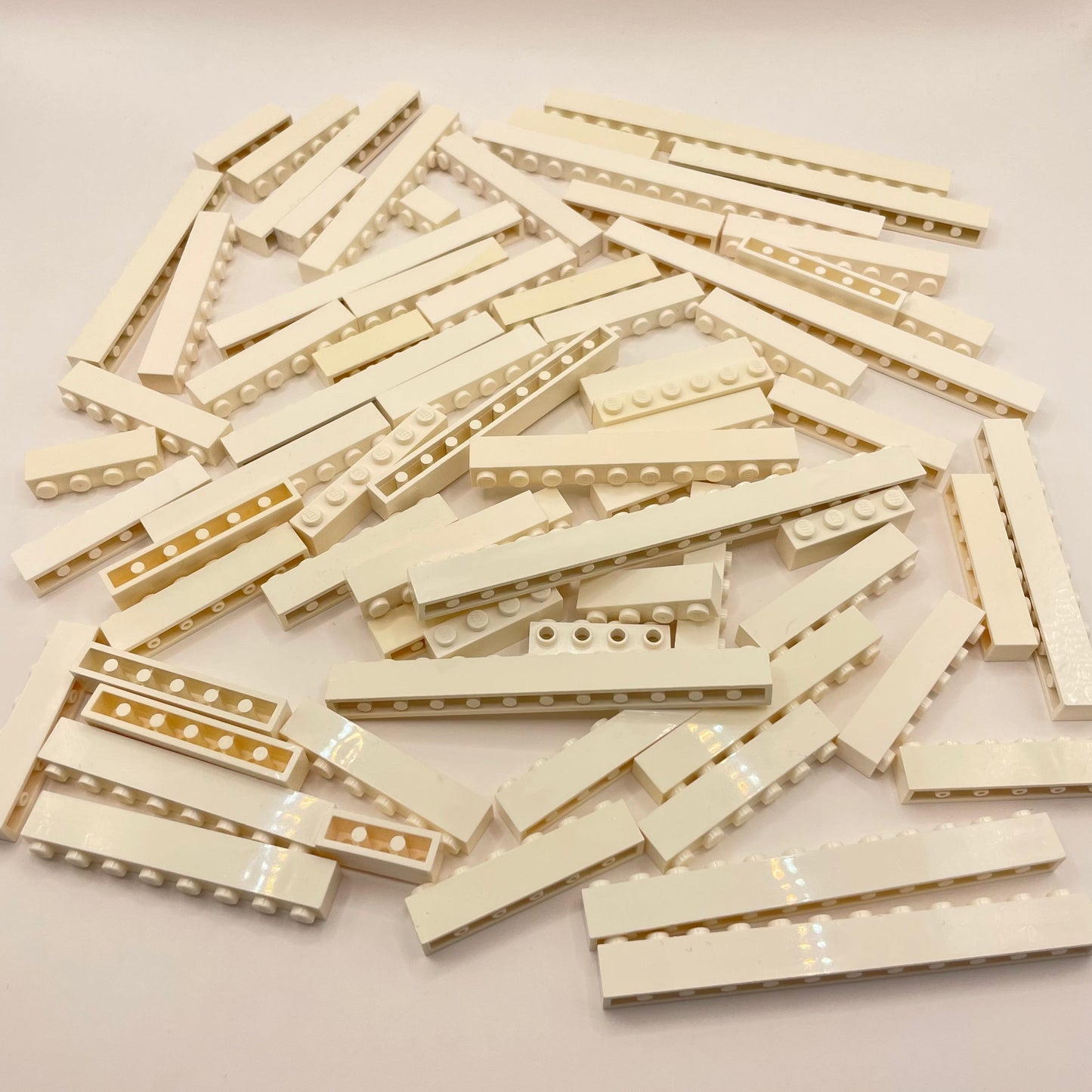 LEGO Bricks 1x Wide, White, Approx. 200g
