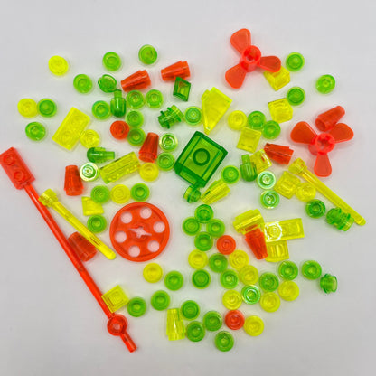 LEGO Transparent Mixed Neon, Mixed Pieces (100 Pieces)
