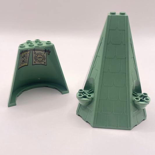 LEGO Turret Top, Building Pieces, Harry Potter, Sand Green, 2 Pieces