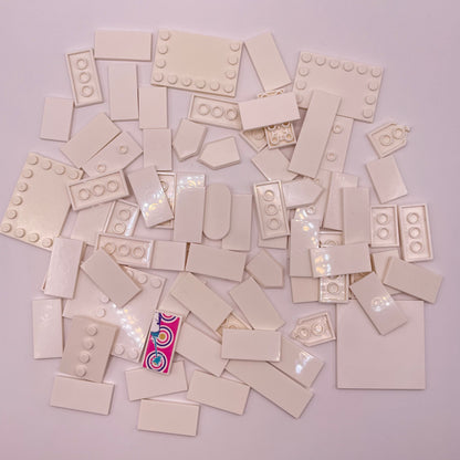 LEGO Tiles, Medium, plates, White, Approx. 80g
