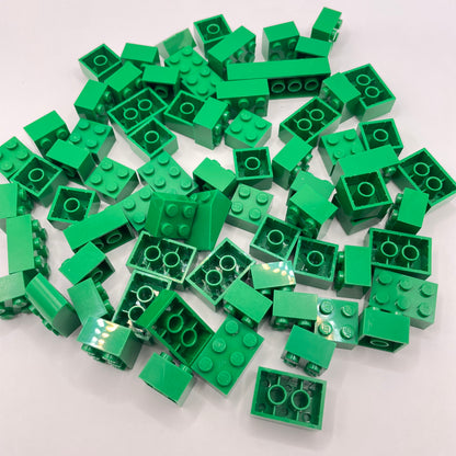 LEGO 2x Bricks, Green, Approx. 100g