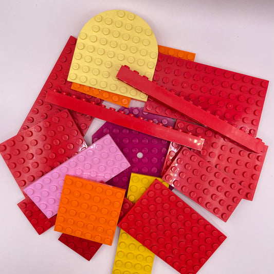 LEGO Medium Plates, Sunset Colours, Approx. 115g