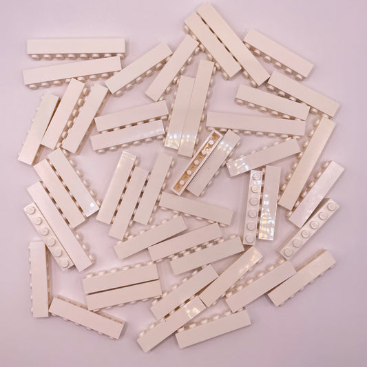 LEGO Brick, 1x Wide, Medium, White, Approx. 110g