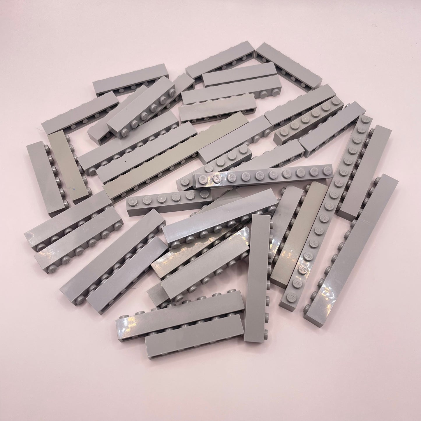 LEGO Bricks 1x Wide Long , Light Bluish Grey, Approx. 110g