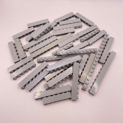 LEGO Bricks 1x Wide Long , Light Bluish Grey, Approx. 110g