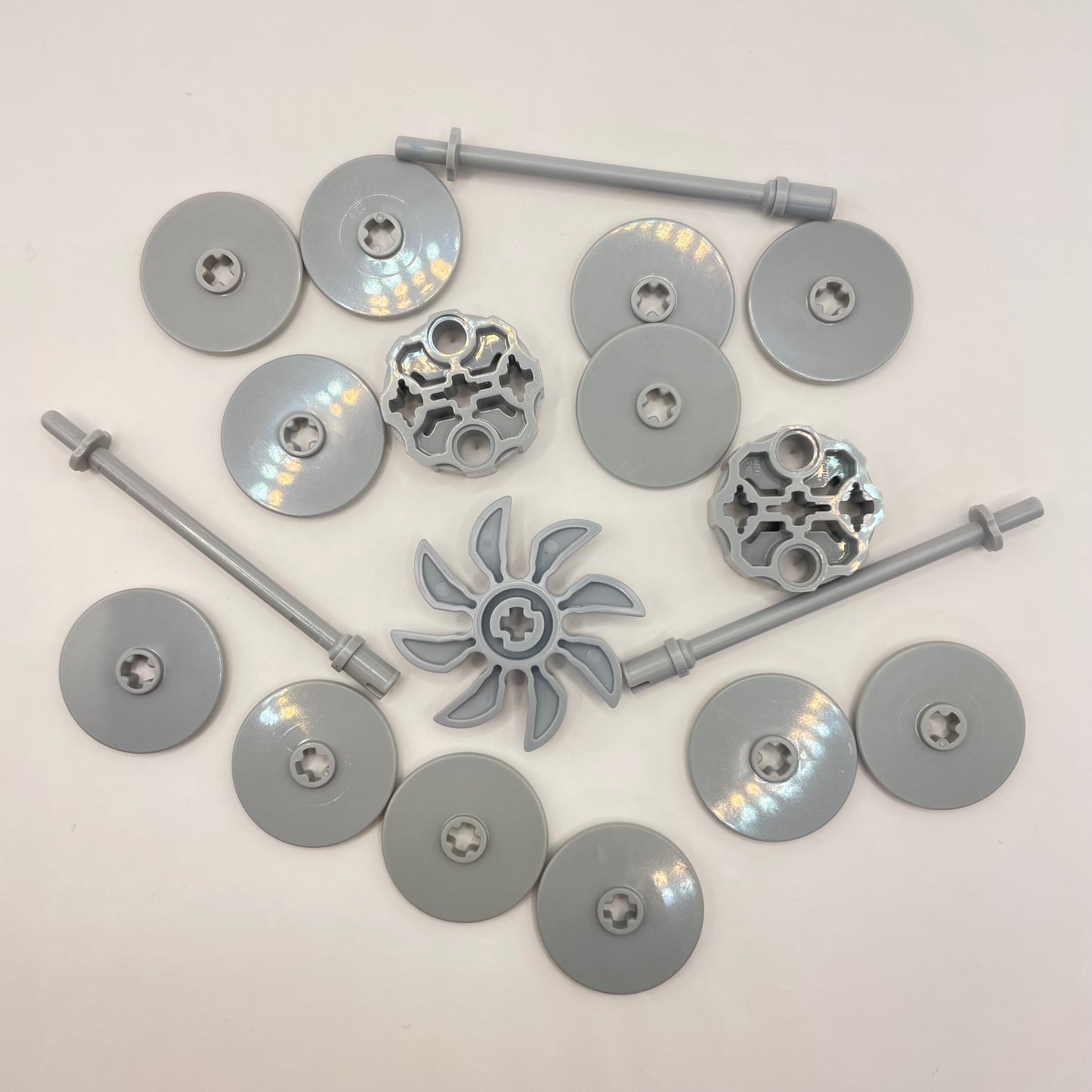 LEGO Unusual Shapes, Light Bluish Grey, 18 Pieces