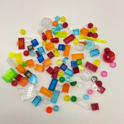LEGO Transparent Mixed Colours, Mixed Pieces, (100 Pieces)
