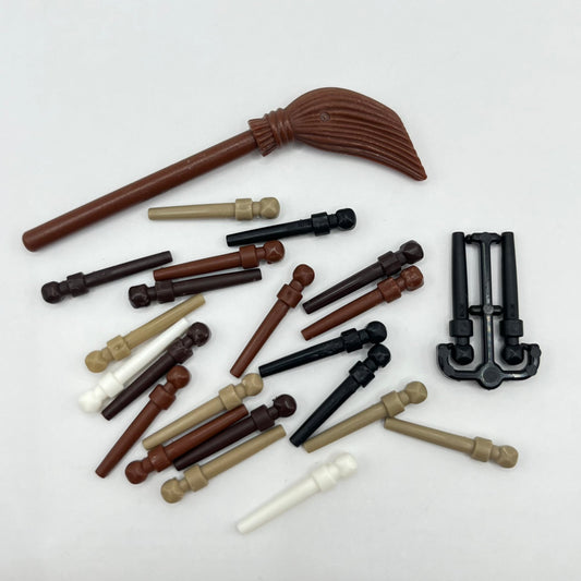 LEGO Harry Potter Wands, Broom, Minifigure Accessories, 18 Pieces
