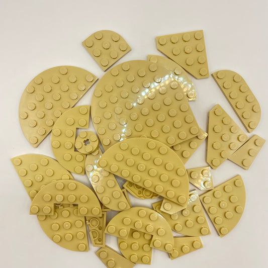 LEGO Plates, Wings and Curves, Tan, Approx. 45g