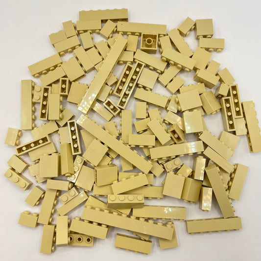 LEGO Bricks, 1x Wide, Tan, Approx. 180g
