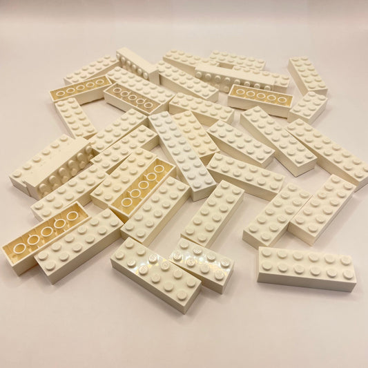 LEGO Long Bricks, White, Approx. 125g