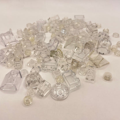 LEGO Transparent Clear, Mixed Pieces, Approx. 40g