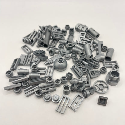 LEGO Mixed Pieces, Pearl Silver, 100 Pieces