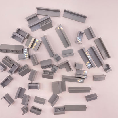 LEGO Small Panels, Light Bluish Grey, 45 Pieces