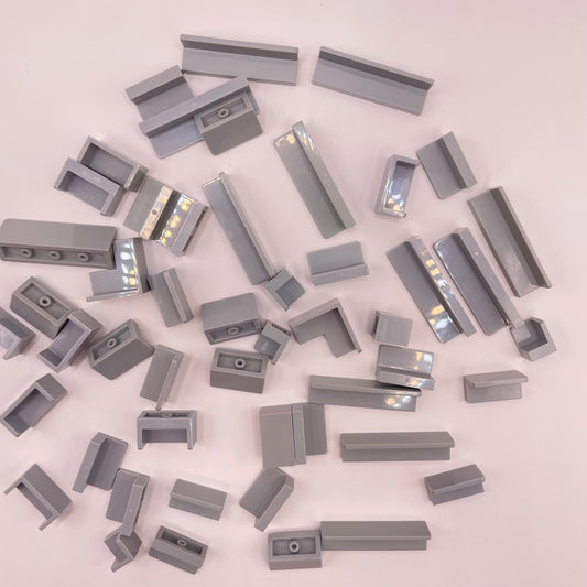 LEGO Small Panels, Light Bluish Grey, 45 Pieces