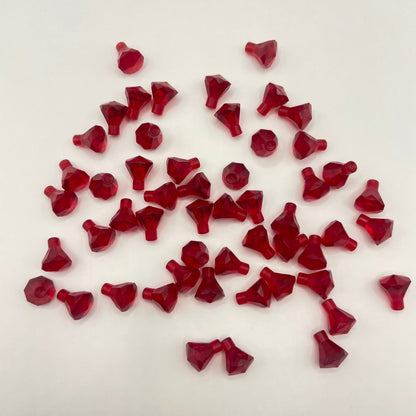 LEGO 50 Pieces Jewels Transparent Red