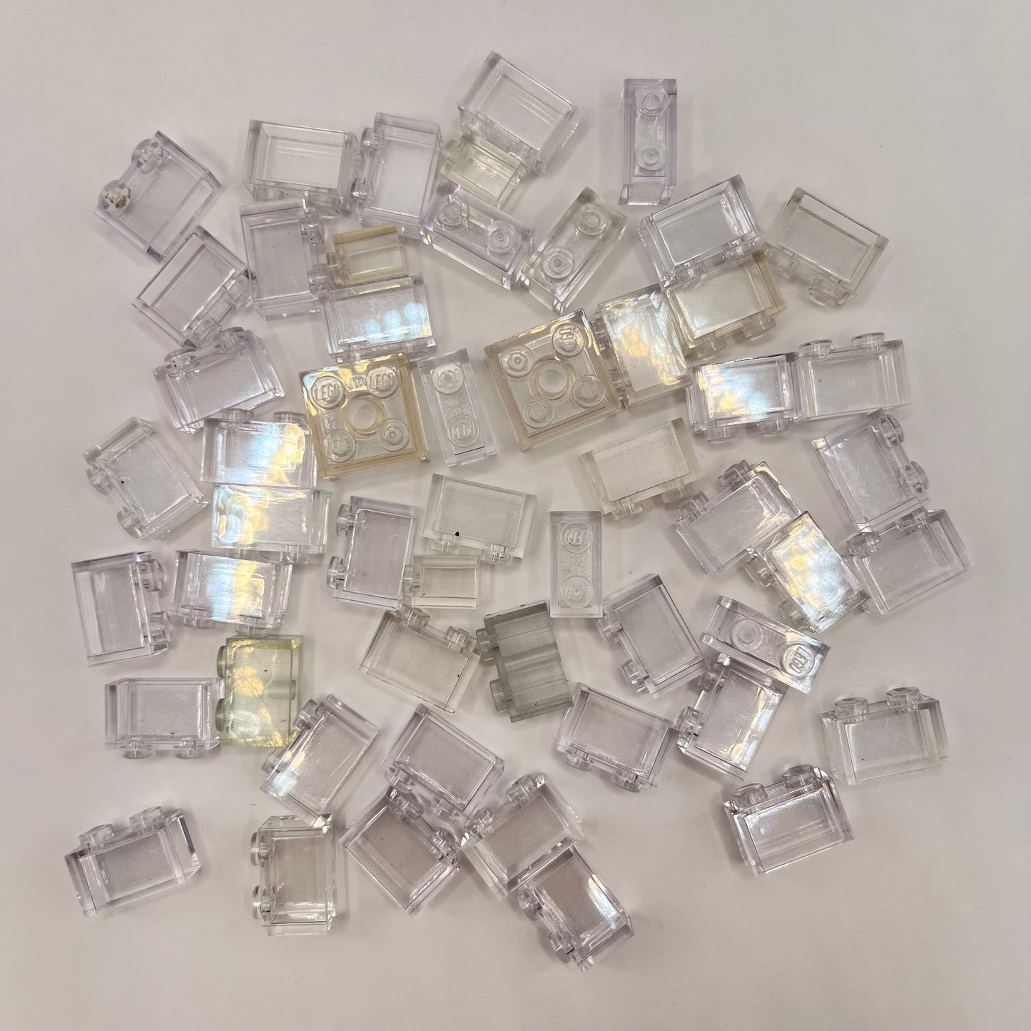 LEGO Transparent, Clear Bricks, (50 Pieces)