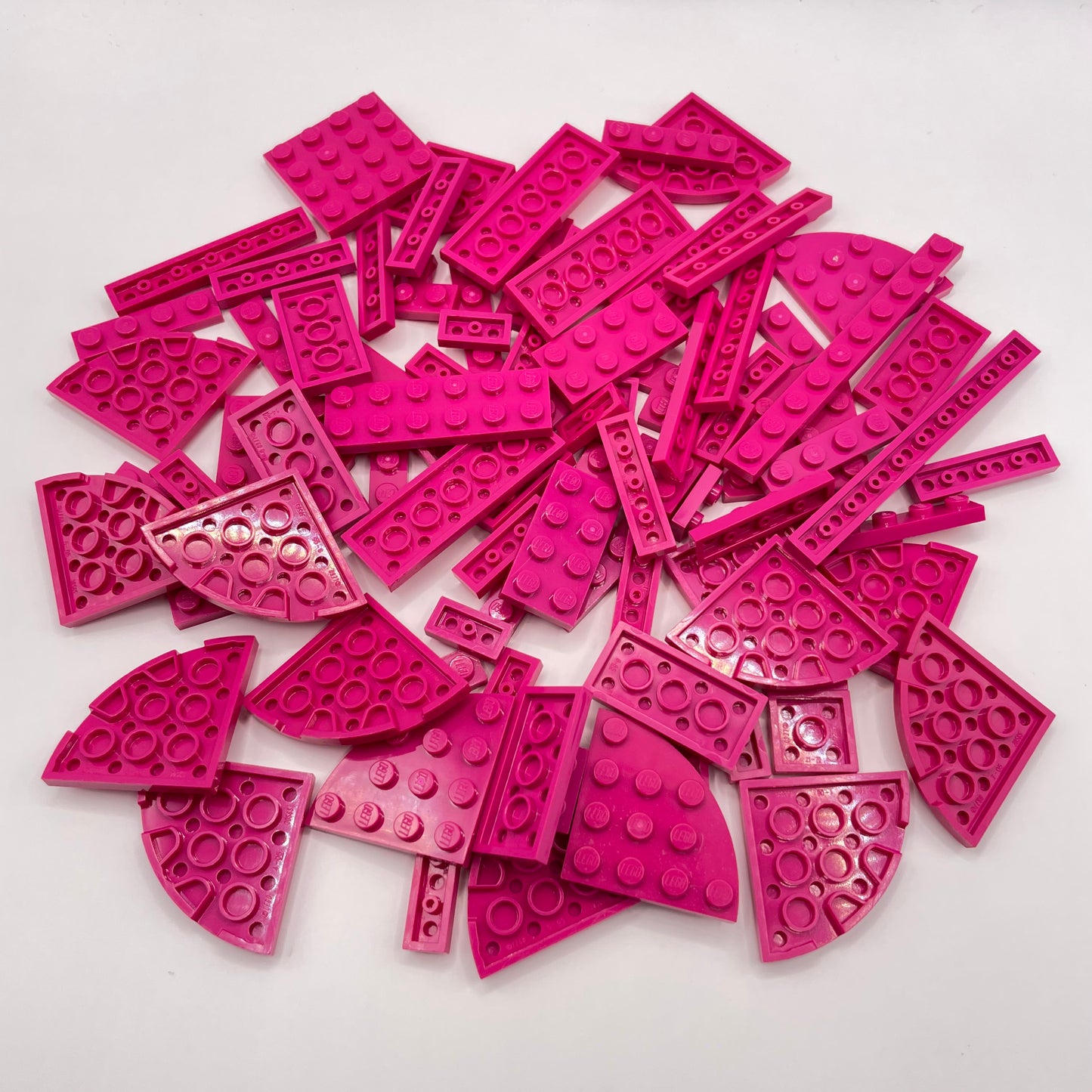 LEGO Plates, Magenta, Approx. 80g